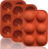 6 Holes Medium Semi Sphere Silicone Molds, 3 Packs Half Sphere Silicone Baking Molds for Making Chocolate, Cake, Jelly, Dome Mousse...