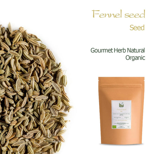 Fennel Seed Organic Herbal Delicacy - Culinairy Grade - Foeniculum Vulgare Seeds Fenkel - Fennel Seeds For Cooking Organic Fennel Fenal Seeds...