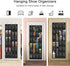 Over The Door Shoe Organizer - Space Saving Shoe Rack for Closet Door with 24 Pockets and Hook, Shoe Holder Back of Door Organizers for Shoes, Han...