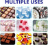 Silicone Caramel Candy Molds, 2 Pack 40-Cavity Square Hard Candy Mold for Chocolate Truffles Gummy Jelly Truffles Pralines Caramels, Ice Cube Tray...