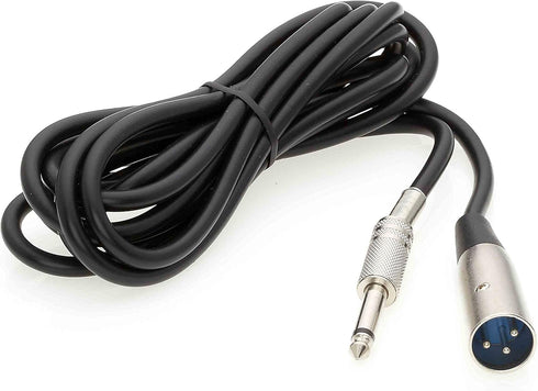 InstallerParts 10Ft 1/4" Mono Male to XLR Male Microphone Cable- Compatible with Amplifiers, Instruments, and More!...