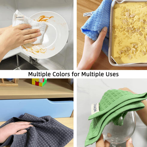 Cotton Dishcloths Set for Home and Kitchen Cleaning - 12x12 Inches Pack of 6- Dish Cloths,Dish Towels,Dish Rags - with Hanging Loop - 100% Cotton,...