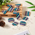 Beadthoven 52pcs Boho Wood Women Earring Making Kit, Striped Resin Wood Earrings Charms Pendants Natural Wood Cutouts Pieces Wooden Earring Blanks...