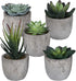 Set of 5 Succulents Fake Plants Bedroom Aesthetic Small Fake Plants Bathroom - Mini Fake Plants Decor for Office Desk Decor - Tiny Realistic Fake ...