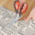 Fabric Scissors, Dressmaking Scissors with Heavy Duty Multi-Purpose Titanium Coated Blades and Comfortable Soft Grip Handles, 25CM, Black/Red...