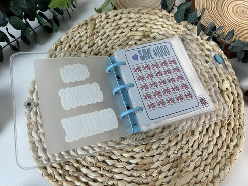 1000 Mini Binder Savings Challenge Binder,Monthly Money Savings Challenges Book with Envelopes,Budget Binder with Cash Envelopes, Blue...