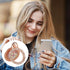 4 Pack Cell Phone Ring Holder Stand Metal Round Rhinestones Finger Grip Loop 360 Degree Rotation Generic Phone Hand Holder Kickstand Cellphone Cas...
