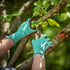 COOLJOB 2 Pairs Breathable Gardening Gloves for Women Medium, Stretch Soft Modal Base with Non-slip Rubber Coating, Palm Dipped Grip Work Gloves f...