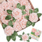 Artificial Flowers 25pcs Artificial Roses for Wedding Decoration, Fake Roses with Stems for DIY Bridal Shower, Wedding Bouquets, Party Table Cente...