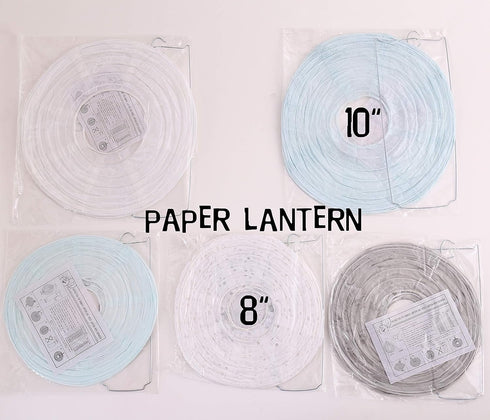 luckylibra Boy baby shower decorations, It is a Boy Banners Elephant Garland and Paper Lantern Paper Flower Pom Poms ?Blue White Grey?...