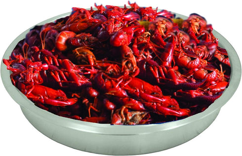 Bayou Classic 500-588 14-in Silver Seafood Serving Trays 4-pc Set Perfect for Crawfish and Seafood Boils Cookouts Tailgating Camping and Backyard ...