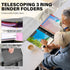 WOT I Telescoping Project Organizer, Refillable 3 Ring Binder Pocket Folder with Customized Front Cover+Clear Catalog Pocket+5 Double-Pocket Tab D...
