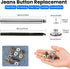 Buttons for Jeans, Jeans Button Replacement with Setting Tool, 30 Sets 6 Styles 17MM Jean Buttons Metal Pants Button Tightener for Denim Jeans, Su...