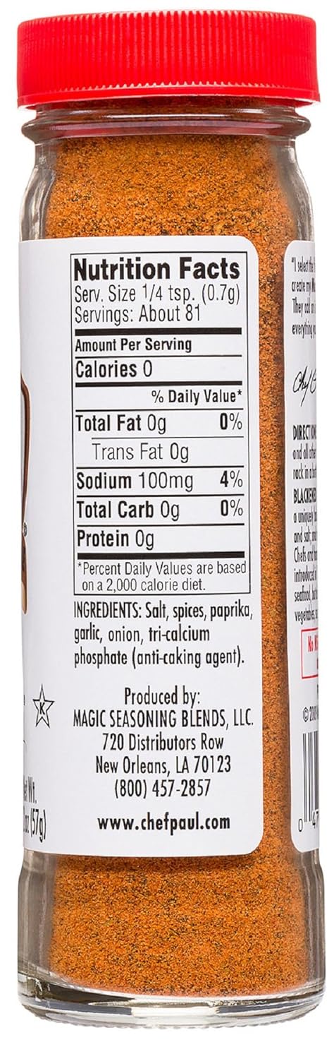 Chef Paul Prudhomme's Magic Seasoning Blends Chef Paul Blackened Redfish Magic Seasoning, 2-Ounce (Pack of 2)...