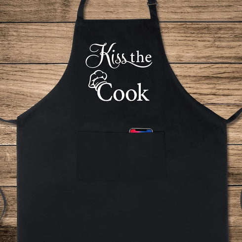 Xornis 100% Cotton Funny Apron with 2 Pockets for Men Women BBQ Grilling Adjustable Bib Black Aprons Gifts Cooking Kitchen...