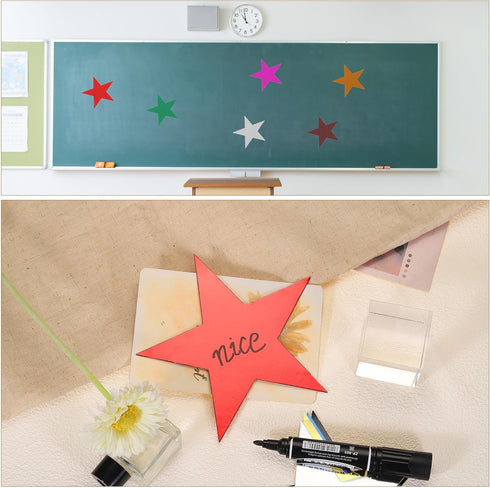 MECCANIXITY Star Cutouts Paper Five Star Confetti Cutouts for Birthday Party Classroom Wedding Bulletin Board Wall Decorations 5.9 Inches,(Silver)...