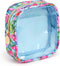 Clear Cosmetic Bag Mini Makeup Bag Transparent Toiletry Bag Travel Makeup Bag Small Pouch with Clear Interior Pocket and D-ring (Mini, Tropical)...