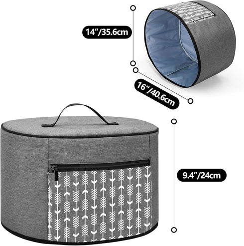 YARWO Dust Cover Compatible with Ninja 5 QT Air Fryer Pro 4-in-1 (AF141), Deep Fryer Cover with Zipper Pocket and Wipe Clean Liner for Kitchen App...