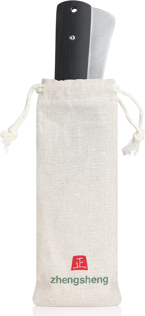 ZhengSheng Folding Chef Knife 4.8" Sharp 440A Stainless Steel Blade G10 Handle Pocket Foldable Kitchen Knife Utility Knife for Outdoor Camping Coo...