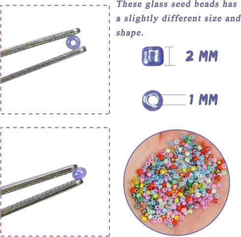 GREENTIME 22800pcs Glass Seed Beads for Jewelry Making Kit, Small Craft Beads 11/0 Waist Beads for DIY Bracelet Necklaces Crafting Jewelry Making ...