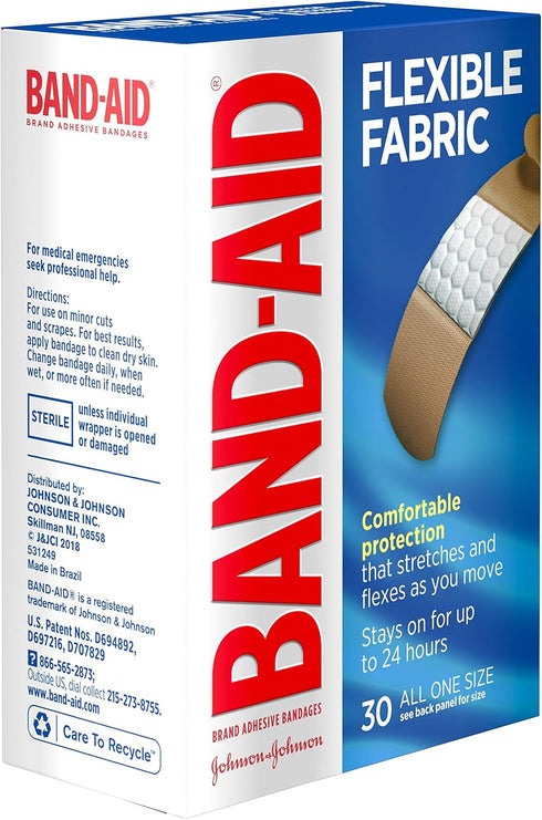 Band-Aid Brand Flexible Fabric Adhesive Bandages, Comfortable Flexible Protection & Wound Care of Minor Cuts & Scrapes, Quilt-Aid Technology to Cu...