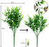 Ouddy Decor 8 Bundles Artificial Greenery Stems Fake Plants Outdoor UV Resistant Faux Plastic Boxwood for Kitchen Office Garden Porch Farmhouse Wi...