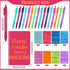 Funrous 32 Pcs Motivational Quote Pens Inspirational Notepads Mini Motivational Journal with Ballpoint Pen Small Notebooks Gift Set for Student Me...