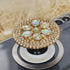 Jewerly Phone Grip Holder & Phone Stand for Phones and Tablets : Gold Plated Small Round Sunflower AB Color Cubic Grip...