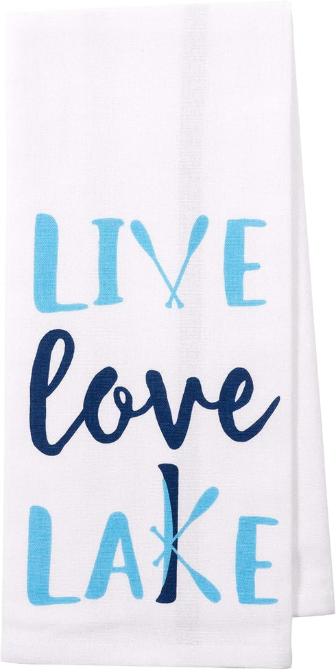 KAF Home Pantry Live Love Lake Kitchen Dish Towel Set of 4, 100-Percent Cotton, 18 x 28-Inch...