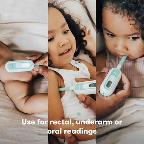Frida Baby 3-in-1 True Temp Digital Thermometer for Fevers: Babies & Kids (Rectal, Underarm + Oral)...