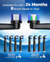 Rotating Electric Toothbrush for Adults with 8 Brush Heads (2 Types), 4 Modes Deep Clean Electric Toothbrush with Rechargeable Power and 2 Min Sma...