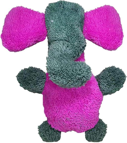 Duraplush Medium Fuchsia Grey Elephant: Sqeakerless Eco-Friendly and Durable Toy for Dogs | Perfect for Fetch and Tug-of-War Play | Made in USA...