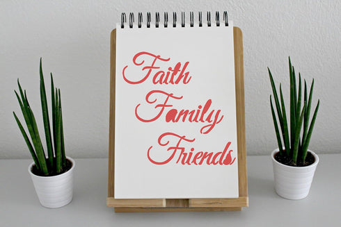 Custom Stencil "Faith. Family. Friends." 5.5" x 5.5" - Inspirational Design for Decor & Crafts...