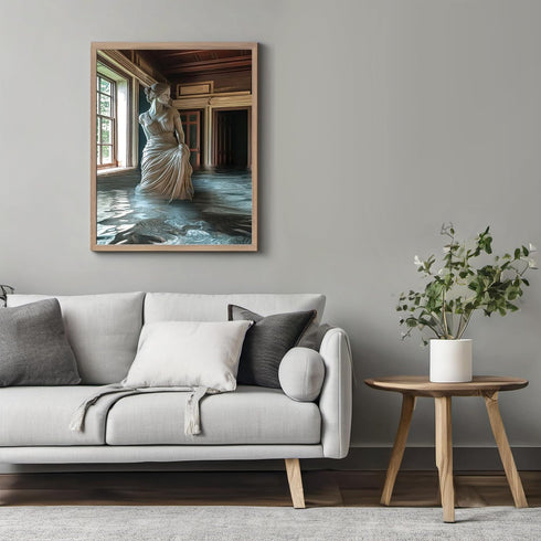 Posterizer 1 pcs-horror abstract art-ghost woman in the house-Gothic Art-Fantasy & Fiction Art-Gift for Men Women Entrepreneur Teens - unframed wa...