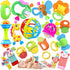 Baby Rattles Toys for 0-6 Months - 18 PCS Infant Toys 0-3 Month Old Baby Boy Girl Gifts Set with Teething and Wrist Socks Rattle Infant Newborn Se...