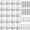 Mirror Hanging Kit, 20 Pieces Clear Plastic Mirror Holder Clips with Mounting Screws and Rawl Plugs...