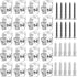 Mirror Hanging Kit, 20 Pieces Clear Plastic Mirror Holder Clips with Mounting Screws and Rawl Plugs...
