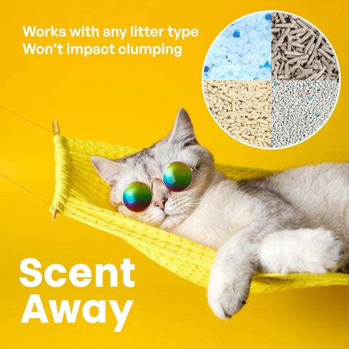 Cat litter Deodorizer Litter Box Odor Eliminator | Fragrance Free Cat Litter Deodorizer with ACTIVE CARBON | Eliminates Cat Odors and Smells to Ke...