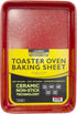 casaWare 9 x 6 x 0.75-Inch Toaster Oven Ultimate Series Commercial Weight Ceramic Non-Stick Coating Baking Pan (Red Granite)...
