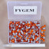 300 Pcs FYGEM Hot Fix Iron Rhinestones DIY Jewelry Making with Picking Pen (Orange, SS30)...