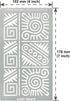 Aleks Melnyk No.433 Metal Stencil, Aztec Stencil Patterns and Symbols, Small Stencil, 1 PC, Template for Wood Burning, Engraving, Crafting, Scrapb...