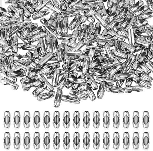 200Pcs Ball Chain Connector Clasps Fits 2.4mm Beaded Ball Chain, Roller Blind Ball Chain Cord Connector Clips Jewelry Making Accessories Clips for...