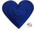 Playfully Ever After 1 to 6 inch Multi-Size Pack Stiff Felt Hearts 18pc (Blue)...