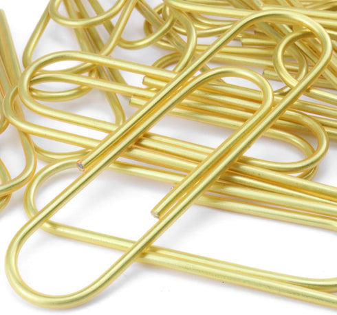 4 Inch Large Paper Clips 35 Pcs Brightly Colored Gold Vinyl Coated Rust Resistant Smooth Finish Large Jumbo Paperclips for Office School Documents...