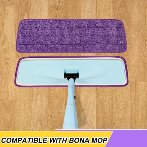 5 Pack Microfiber Spray Mop Replacement Heads for Wet/Dry Mops Reusable Replacement Refills Fits for Bona Hardwood Floor Replacement Cleaning Head...