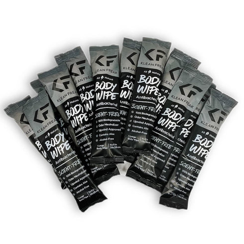 Body 12-Count Wipes - Original Disposable Wipes, Individually Wrapped for the Gym, Workout, Hiking, Travel, and Sport (Scent Free)...