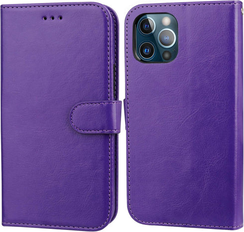 Bocasal Detachable Wallet Case for iPhone 13 Pro Max RFID Blocking Card Slots Holder Premium PU Leather Magnetic Kickstand Shockproof Wrist Strap ...
