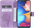 for Samsung Galaxy A10e Wallet Case Screen Protector,Galaxy A10e PU Leather Protective Case Emboss Love Tree Cat Folio Magnetic Card Holder Kickst...