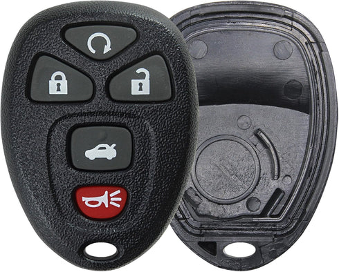 KeylessOption Keyless Entry Remote Key Fob Shell Case Button Pad Cover for Chevy Impala Monte Carlo Buick Lucerne Cadillac DTS OUC60270, OUC60221...