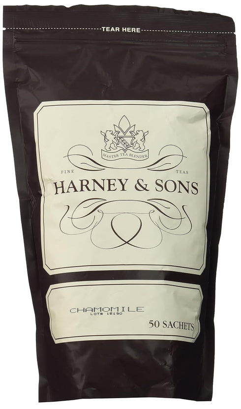 Harney & Sons Chamomile Caffeine-Free Premium Herbal Tea - Bag of 50 Sachets...